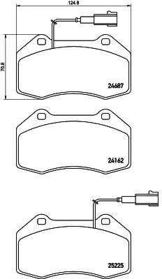 BREMBO P 23 162 Bremsbeläge