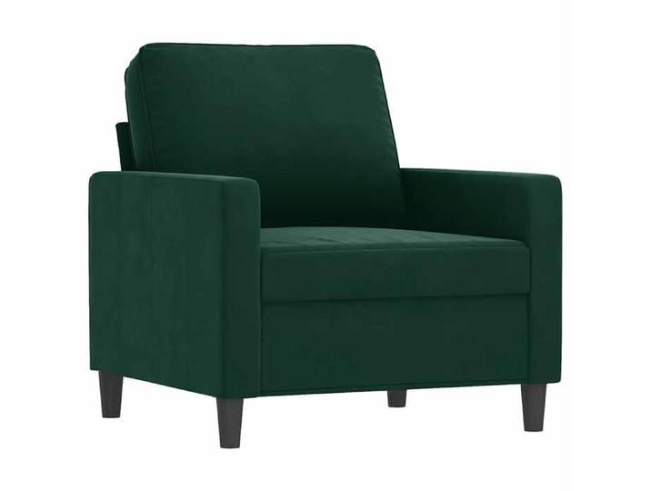 BEST-HOME SOFA-SALON - UU - Fauteuil SIMPLE - Vert foncé 60 cm Velours HH301