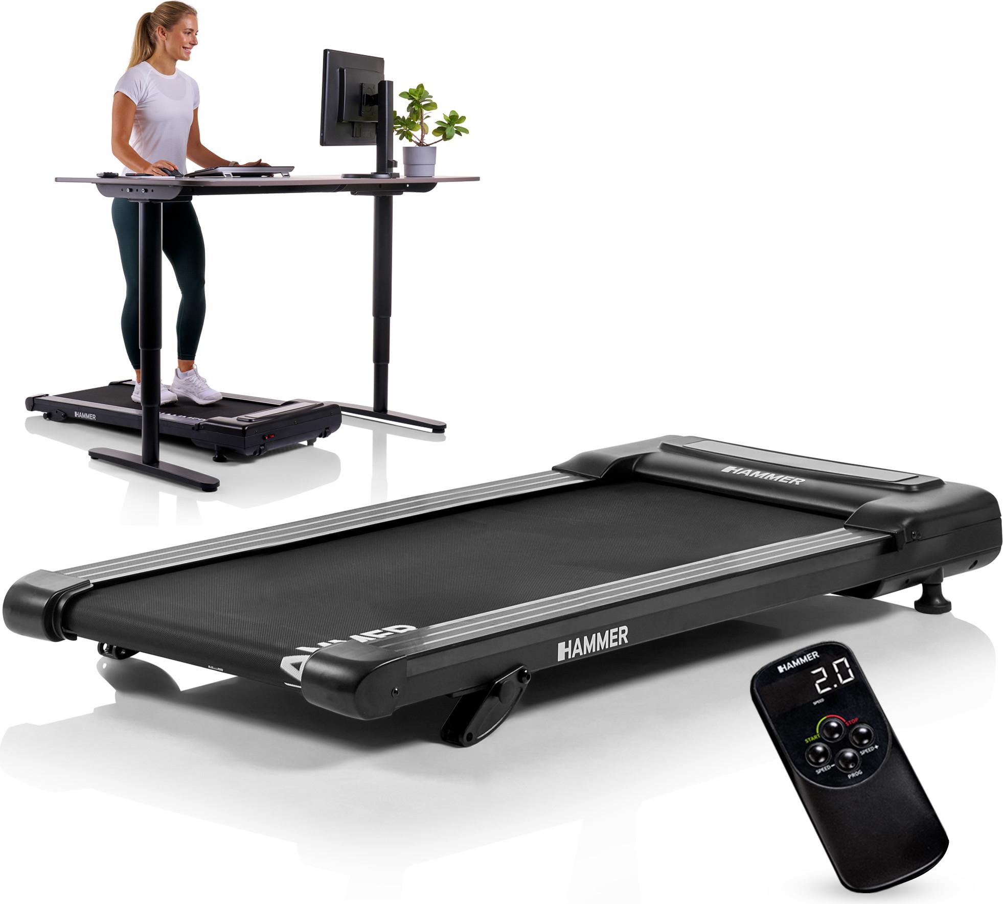 HAMMER Laufband Walk 2.0 - Walking Pad, Laufband Schreibtisch bis 6 km/h