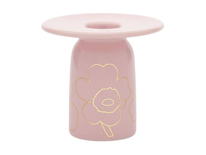 Marimekko Piirto Unikko bougeoir Pink-gold