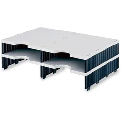 styro Aufbaueinheit styrodoc duo 268-1202.98 4Fächer gr/sw