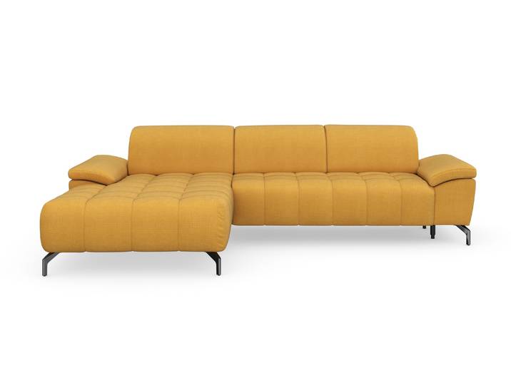 Ecksofa, Luxus-Microfaser Paris, Senf, 290×185 cm, Recamiere Links, Motorisch, Sit&More