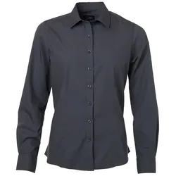 Damen Langarm Bluse "JN677" - M - carbon