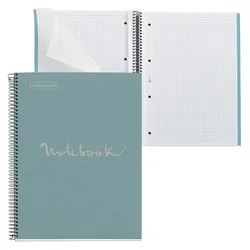 MIQUELRIUS Eco Emotions Collegeblock DIN A4 kariert hellblau