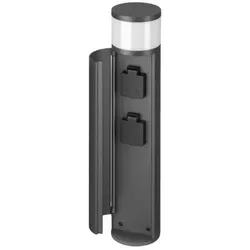 Brumberg 65202103 LED-Pollerleuchte / Anschlusssäule 230 V AC, 50 Hz, 3 W, 3.000 K, graphit struk