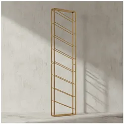 KADIMA DESIGN Weinregal STILVIN: Wandmontage, 8 Flaschen, 36x150x8 cm, pulverbeschichtetes Eisen, handgefertigt, 15 kg Belastbarkeit.