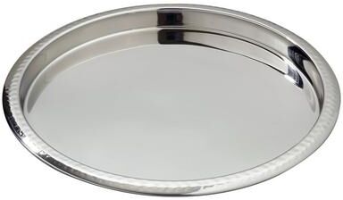 Elegance Heim Concept Hammered Border Stainless Steel Serving Tray
