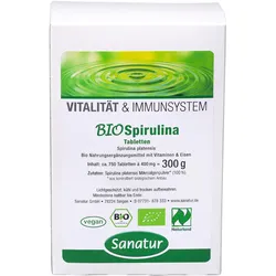 Biospirulina Mikroalgen-Tabletten 400mg Nachfüll P 750 ST