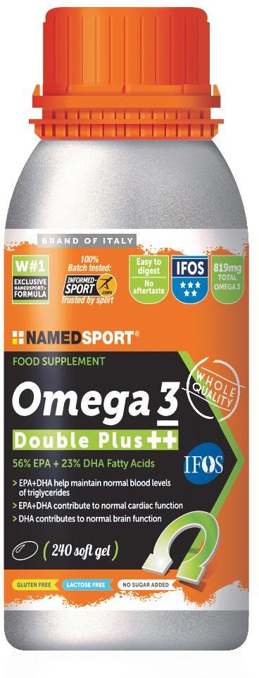 NAMEDSPORT Srl Named Sport, Omega 3 Double Plus ++ Integratore di EPA e DHA, 240 Softgels