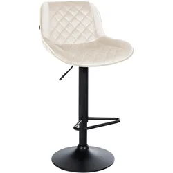 CLP Barhocker Kasson Samt   Farbe: creme, Material: Samt