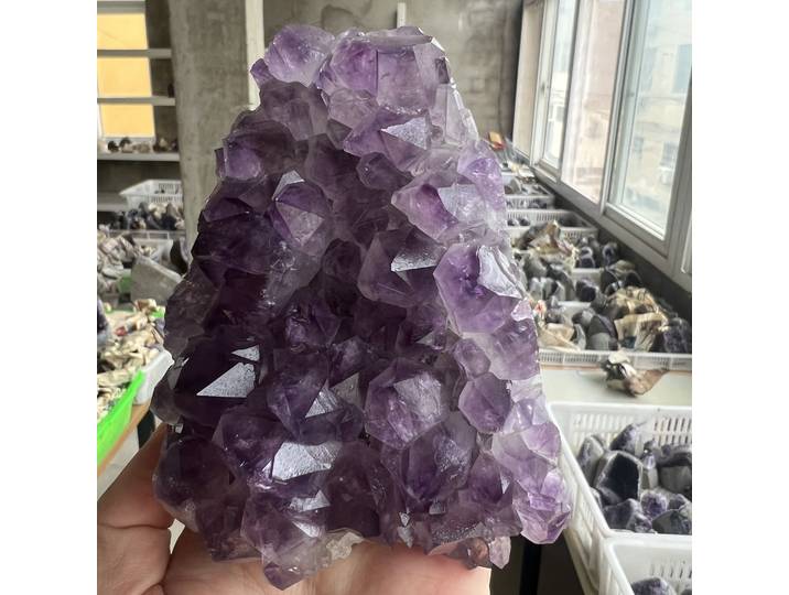 793g 9,5cm Support pour grappe de cristaux de quartz améthyste naturelle Uruguay Dream