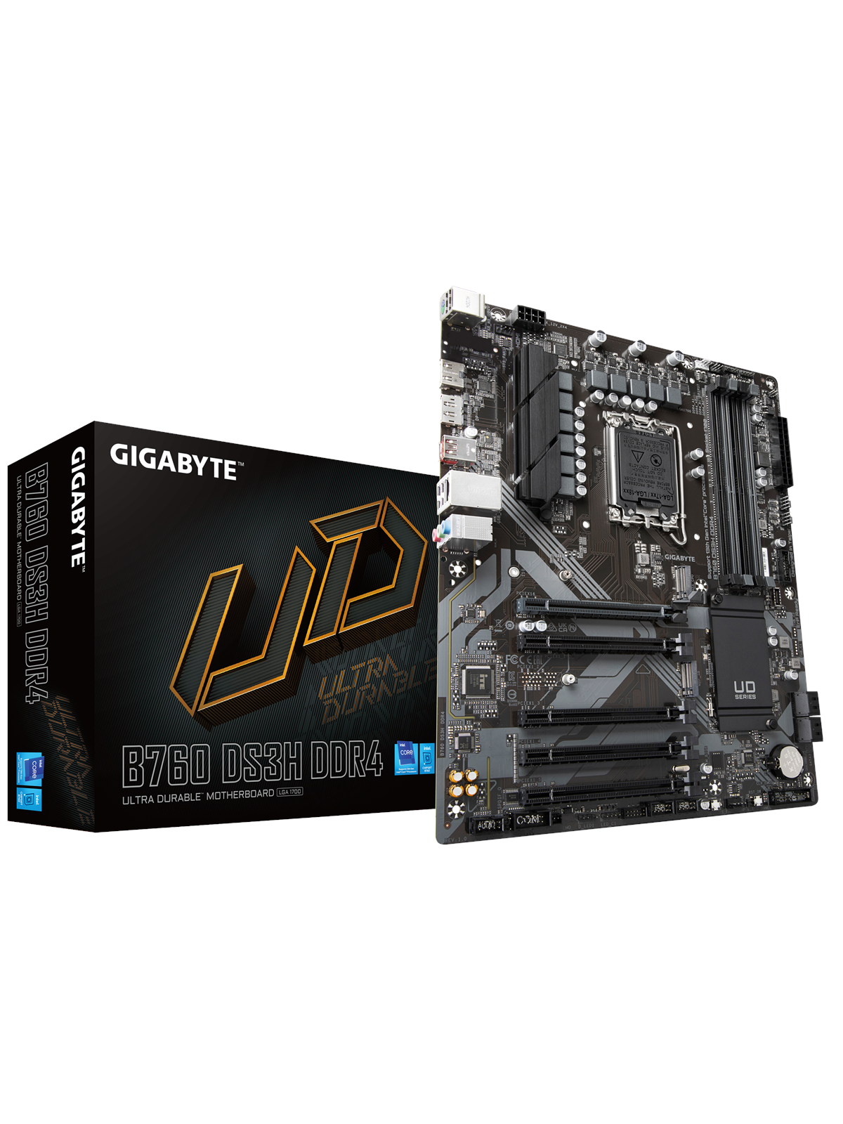 GIGABYTE B760 DS3H DDR4 Mainboard - Intel B760 - Intel LGA1700 - DDR4 RAM - ATX