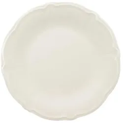 Novastyl - Flacher Teller Charlotte 26cm aus weißem Steingut