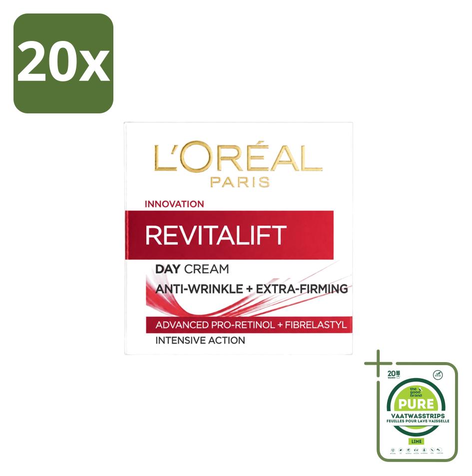 20 x L'Oréal Revitalift 40+ Anti-Falten Tagescreme - 50 ml - Großpackung - 20 Stücke