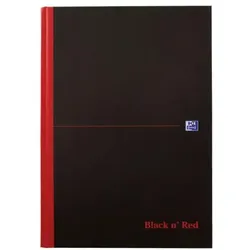 Oxford Notizbuch A4 »Black n' Red« schwarz