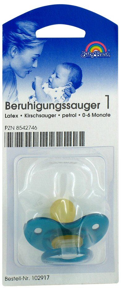 Sauger Kirsche petrol klein gr.Scheibe