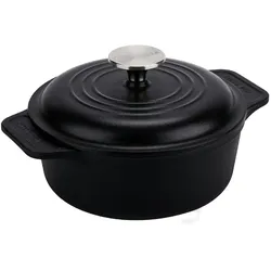 Dutch Oven Induktion Gusseisen Eingebrannte 20cm Topf Brot Backen 1,9L PTFE Frei, Victoria, 31114