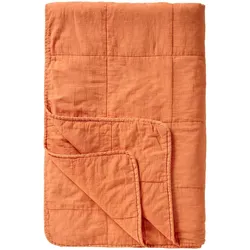 IB Laursen Vintage Quilt unifarben Baumwolldecke, 180 x 130 cm, coral sands