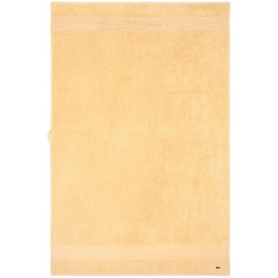 Badetuch LACOSTE "LLECROCO", gelb (sesame), B:100cm L:150cm, Frottier, Obermaterial: 100% Baumwolle, Handtücher, Badetuch, mit Label-Applikationen