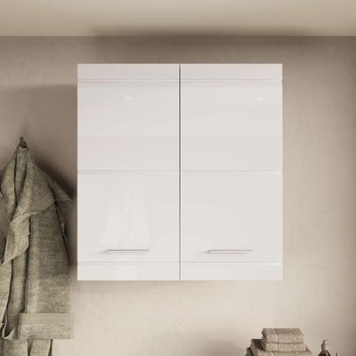 Hängeschrank OTTO HOME "Föhr, Badschrank, Badezimmerschrank, Badmöbel", weiß, B:72,8cm H:77cm T:23cm, FSC-zertifizierter Holzwerkstoff, Schränke, Hängeschrank, Breite 72,8 cm, 2 Türen, minimalistisch, zeitlos, hochglänzend