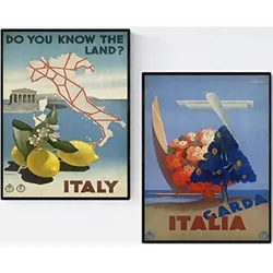 POSTER Set Mit 2 Italien Jahrgang A4 Rahmenlos