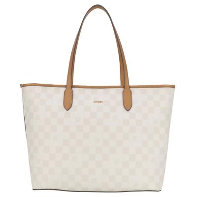 Shopper JOOP, Damen, Gr. B/H/T: 35,5cm x 28,5cm x 17cm, braun (birch), Polyurethan (PU), Taschen Shopper, mit All-Over-Print