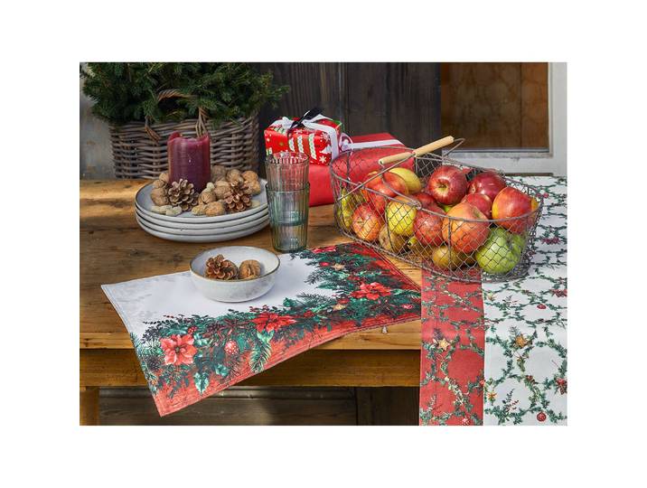 Nappe 3606 100 x 100cm Blanc/Blanc