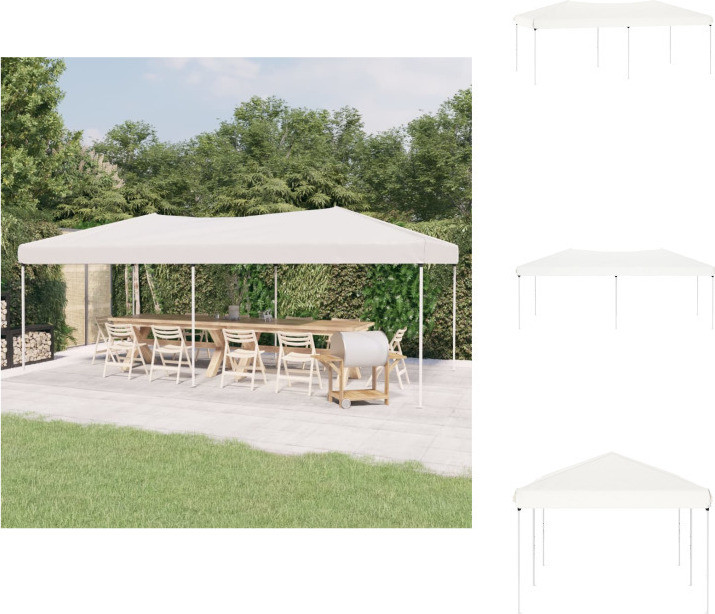 vidaXL Partytent opvouwbaar wit 3x6 meter