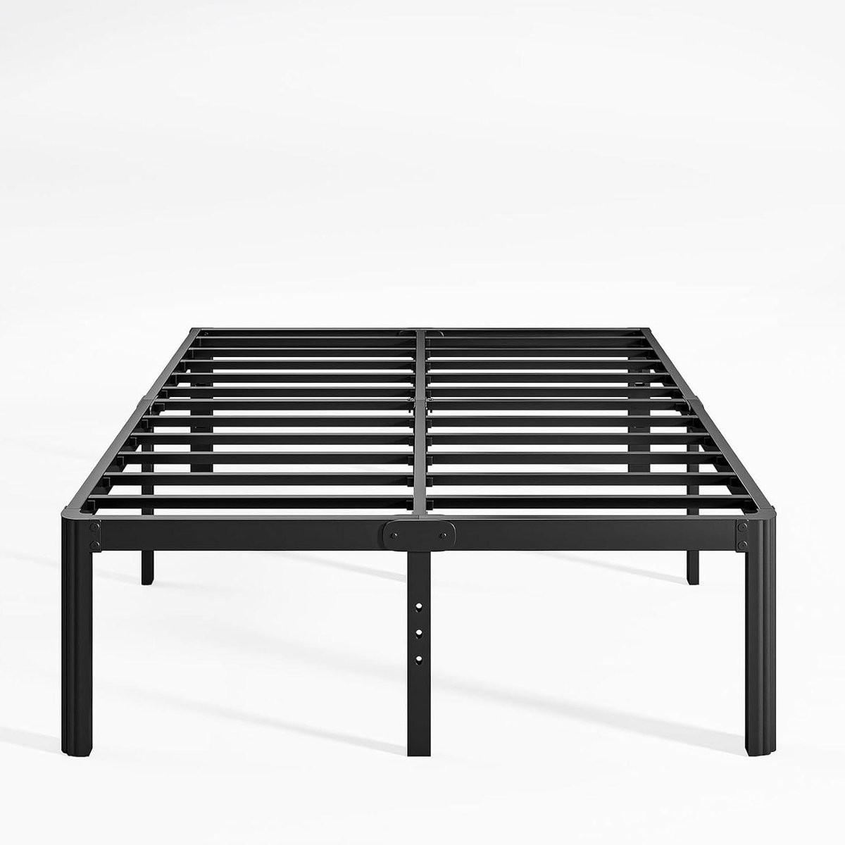 Zwart metalen bedframe platform bed voor volwassenen
