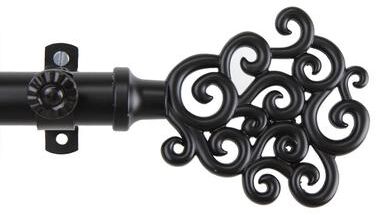 InStyleDesign Cloud Adjustable Black Curtain Rod