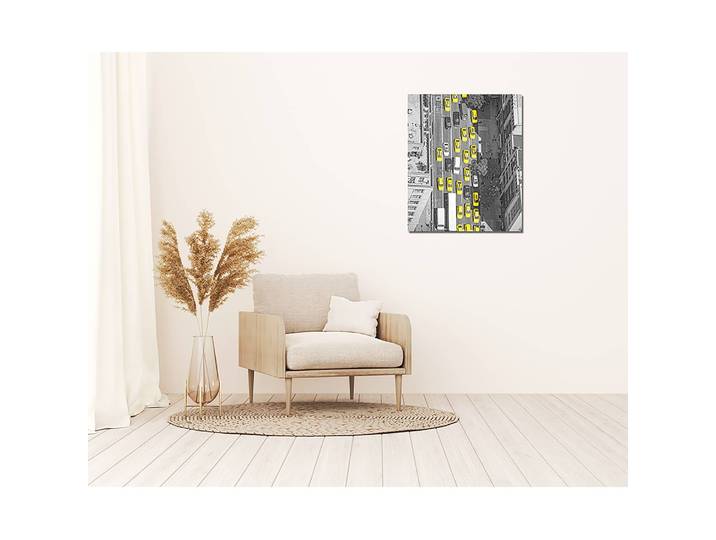 Tableau déco New York taxis from above Alu-Dibond Multicolore 50 x 60cm