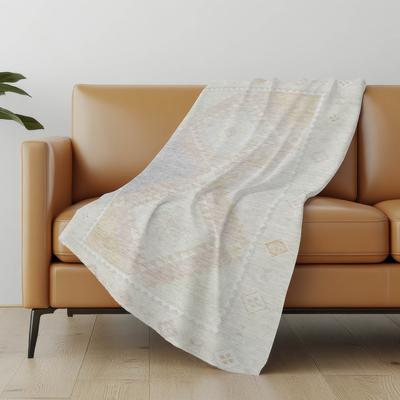 Addison Rugs Premium Machine Washable ASB177 Boho Tribal Sherpa Throw Blanket