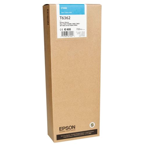 Epson Tintenpatrone cyan T 636 700 ml T 6362