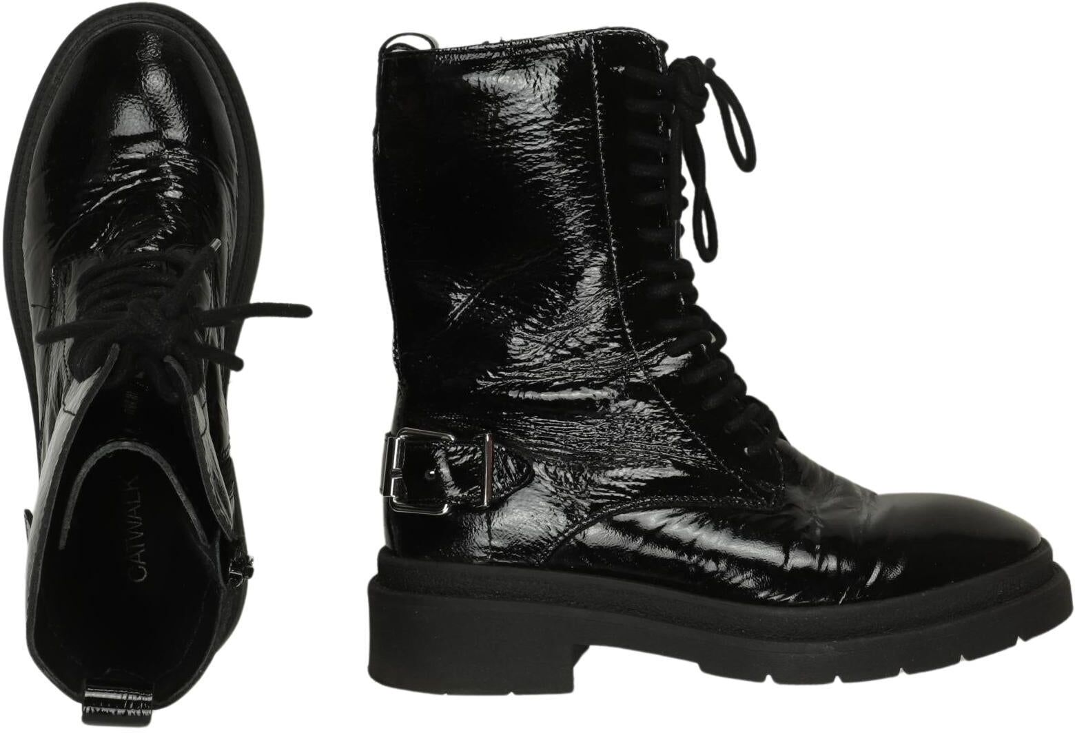 Catwalk Damen Stiefelette, Schwarz, Gr. EU 38, Leder - Second Hand