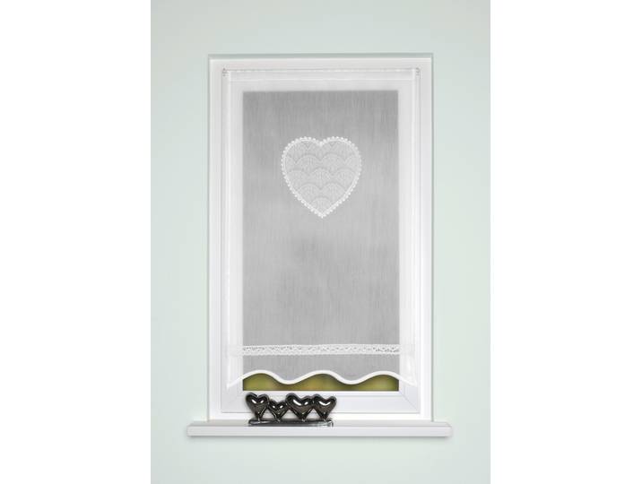 Türvorhang HOME WOHNIDEEN CORAZON Gr. 2, weiss (weiß), B:60cm H:100cm, Polyester, Gardinen, Türvorhang, Tür-und Fensterbehang, Batist, bestickt