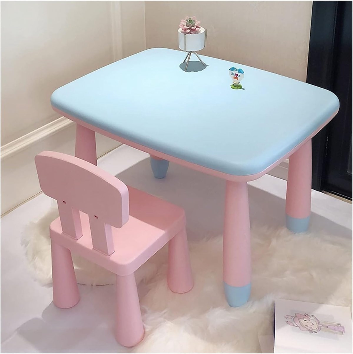 Kinderen Tafel en Stoel Set voor Huiswerk en Knutselen