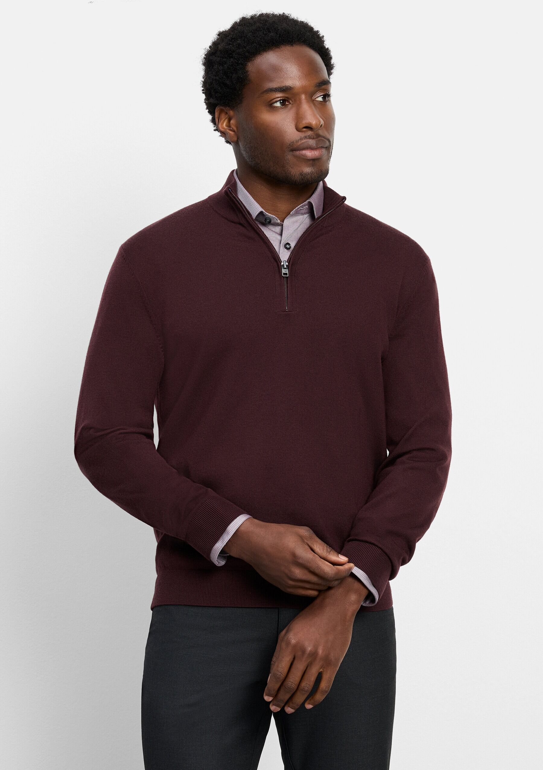 OLYMP "OLYMP Casual Strick, Troyer"