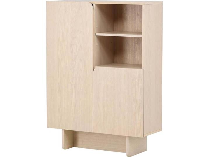 FURNLUX Sideboard Tyreso Beige 80cm / Hauptfarbe: Beige / Abmessungen: 80 x 30 x 110 cm