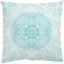 KISSENBEZUG Mandala Aquarell Ornament türkis 50/50 cm
