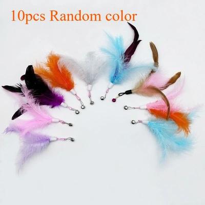 Uplifted Finds Plush Teaser Wand Replacement Heads (Multi Pack) 10 Pcs Random Color