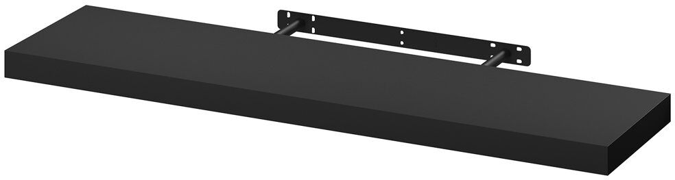 Ebern Designs Derrance Floating Shelf Black 3.8cm H x 90cm W x 22.9cm D