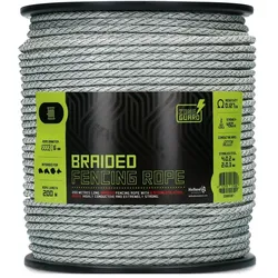 ZoneGuard, Gartenzaun, 6 mm geflochtenes Zaunseil weiss und grün 200 m
