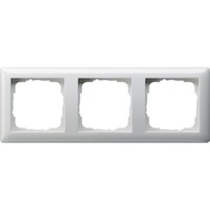 Gira Steckdosenrahmen 021303, Standard 55, 3-fach, reinweiß glänzend