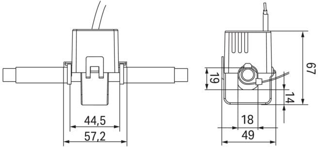 WAGO Transformateur de courant pour câblage 100A/1A 0,2 VA 855-4001/100-001 (855-4001/100-001)