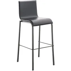 Proregal CHEFGASTRO Barhocker VARADERO Leder Flach Schwarz HxBxT 103x43x51cm Kunstleder Schwarz Barstuhl