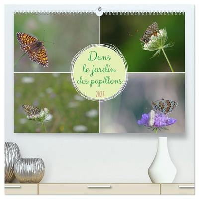 Dans le jardin des papillons (Calendrier mural haut de gamme 2027 DIN A2 vertical), CALVENDO calendrier mensuel