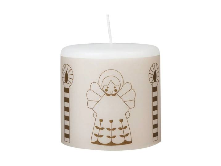 Broste Copenhagen Fairy Tale kaars 8 cm Wit-groen