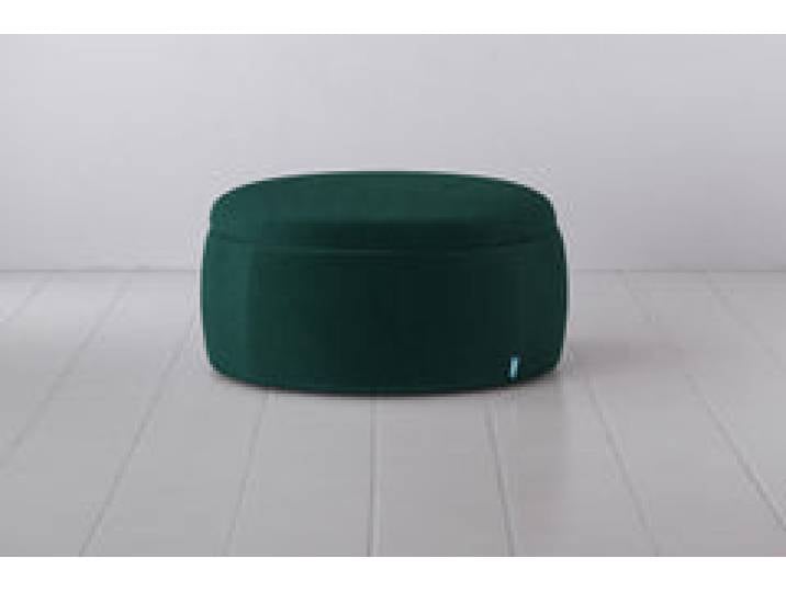Polsterhocker 01, Eisvogelblau