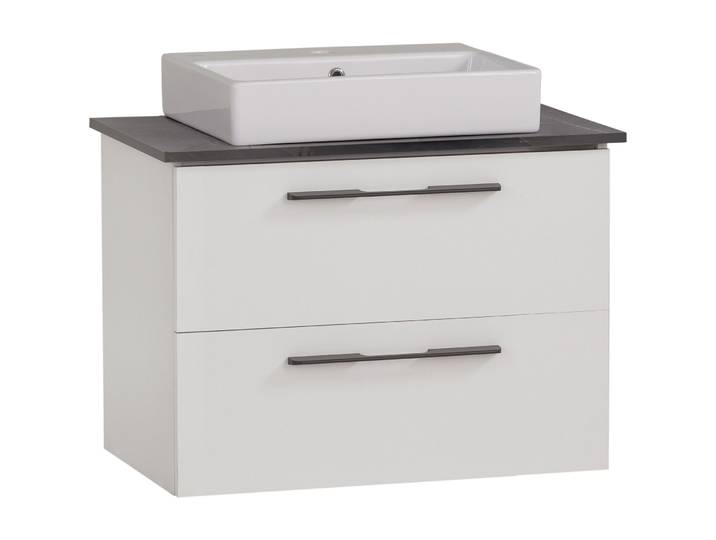 Waschtisch mit Lavabo Maxin weiss matt Holzwerkstoff B 66 T 45 cm H 66.4 cm - Waschtisch mit Lavabo