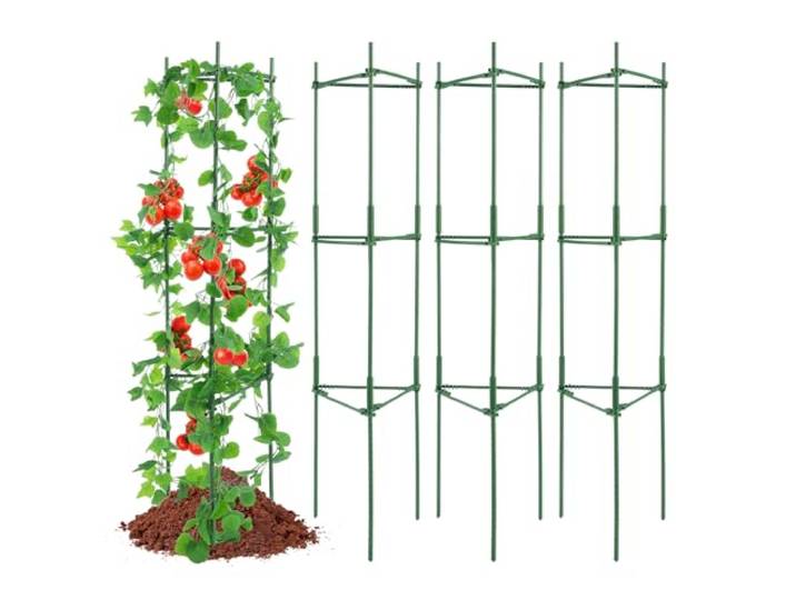 VEVOR Tuteur Plantes Grimpantes 28x28x162 cm\, Treillis pour Plantes Lot de 4 Cages\, Support pour Plantes de Jardin\, Tours à tomates en Treillis pour Jardin surélevé\, légumes\, Fleurs